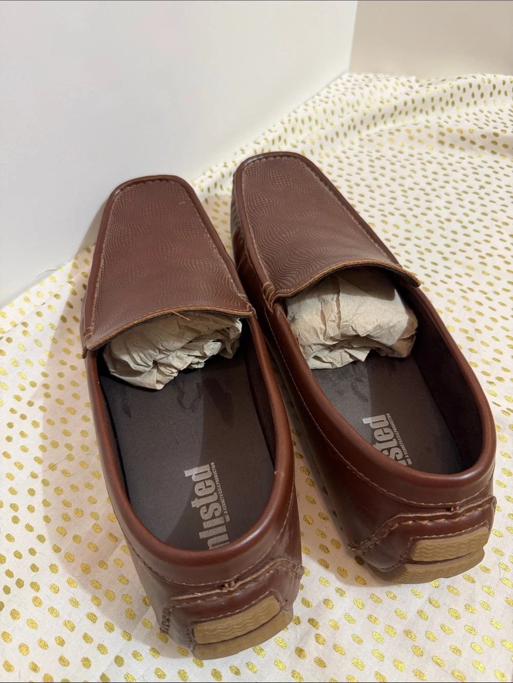Kenneth Cole Men's Textured Brown Slip-On Loafers